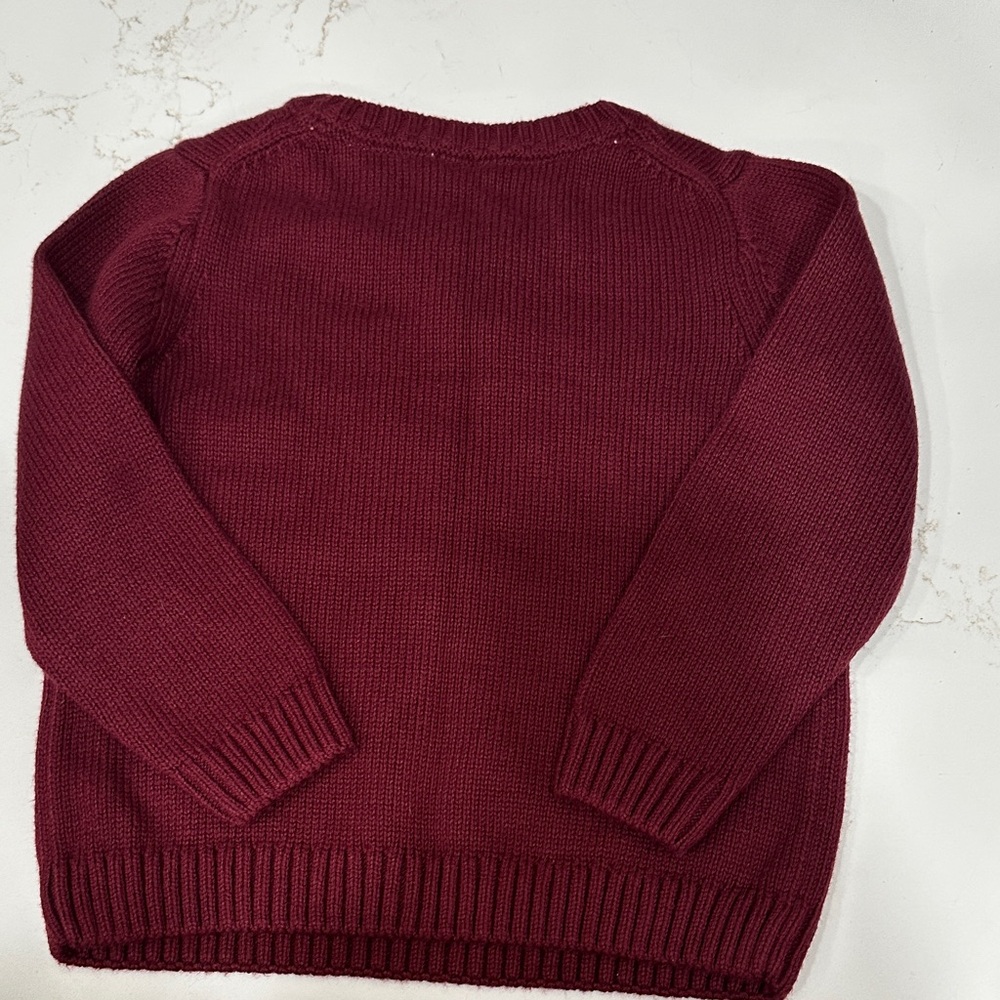 Janie and Jack Maroon Stag Knit Sweater 18-24months NWT - Picture 6 of 6